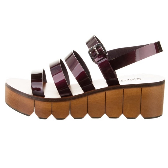 Chanel Patent Leather Slingback Sandals - Picture 4 of 9